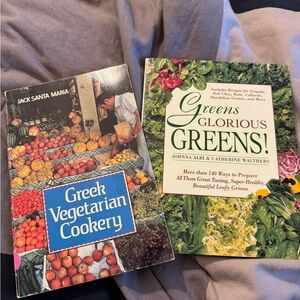 Greek Vegetarian Cookery and Greens Glorious Greens! Cookbook Set